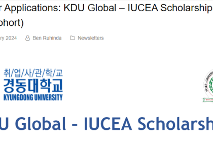 IUCEA-KDU Undergraduate Scholarships 2024/2025 for East African Students to Study at Kyungdong University, South Korea