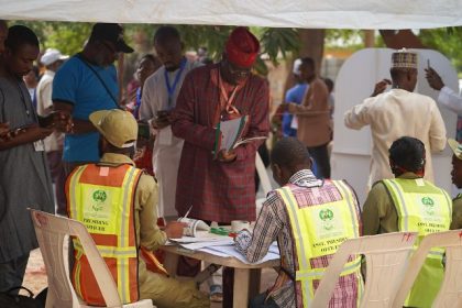 Research Article - Digital technology and democracy in Nigeria: a study of how technology is transforming elections without necessarily deepening democracy. Photo shows voting in 2023 elections