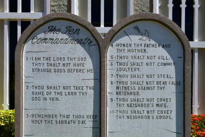 How about posting the Ten Commandments in churches?