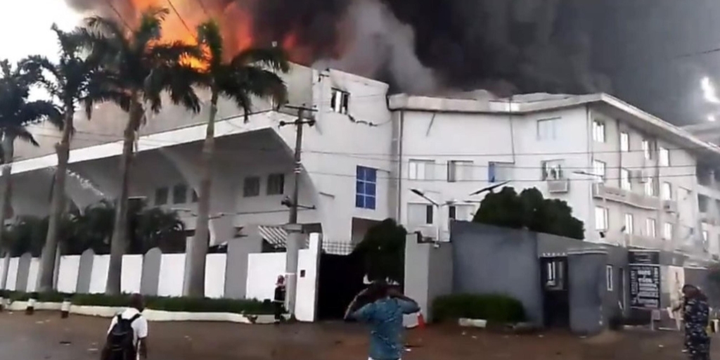 Fire guts Christ Embassy church in Lagos