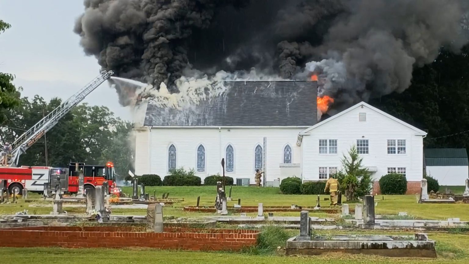 200-year-old church destroyed by fire after lightning strike