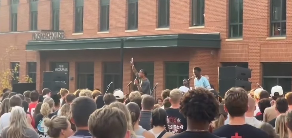 Hundreds gather at Ohio State campus for revival; dozens baptized