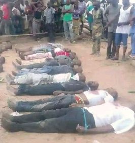 Bodies of Christians slain in Ayati village, Ukum County, Benue state, Nigeria on Aug. 8, 2024. (Abraham Waroh Facebook)