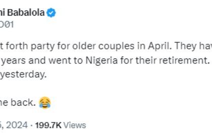 Nigerian Couple Returns To The US Four months After Relocating To Nigeria For Their Retirement