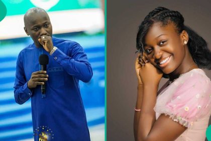 "E Don Turn Family Business?" Apostle Suleman's Daughter Preaches in Church, Nigerians React to Clip