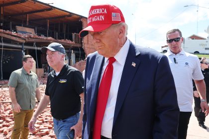 Trump visits hurricane-ravaged Georgia: 'God is strongly with us'