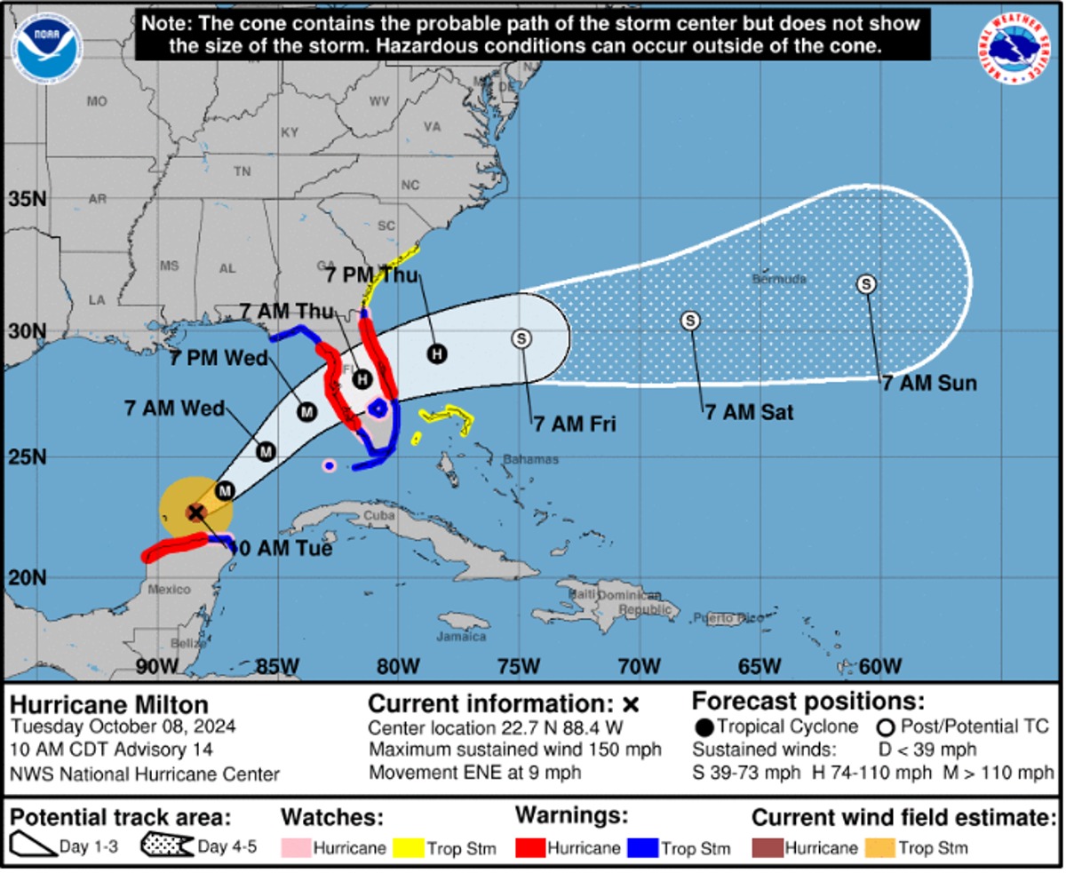 Hurricane Milton to slam Florida as Gulf Coast reels from Helene