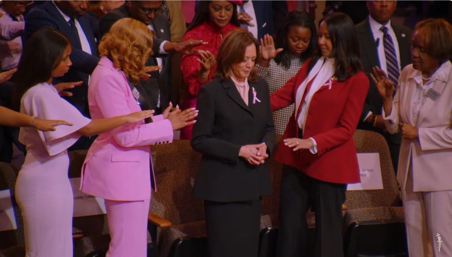 Kamala Harris receives prayer, likened to biblical Esther