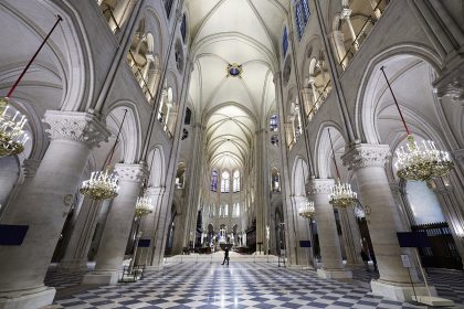 French Pres. Emmanuel Macron celebrates Notre Dame restoration