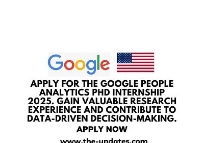 People Analytics PhD Internship at Google – Summer 2025