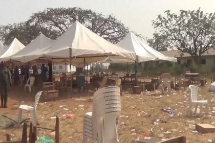 Several children killed in stampede at a holiday fair event in Nigeria in Basorun, Oyo State on 18/12/2024. Pic: ARISE NEWS