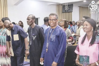 •Members of the church during the celebration