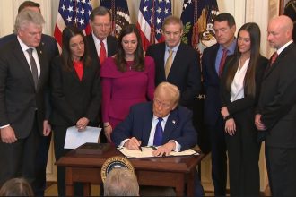 Trump signs Laken Riley Act; mother praises Jesus