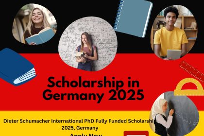 Fully Funded Dieter Schumacher International PhD Scholarship 2025 in Germany – Apply by February 28, 2025. Scholarships for Economics.