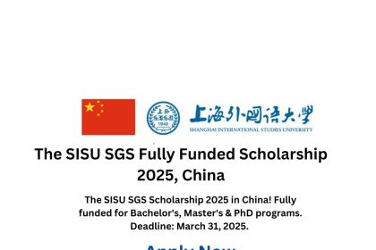 SISU SGS Fully Funded Scholarship 2025, China