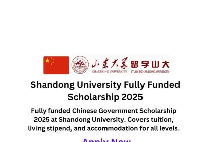 Shandong University Fully Funded Scholarship 2025