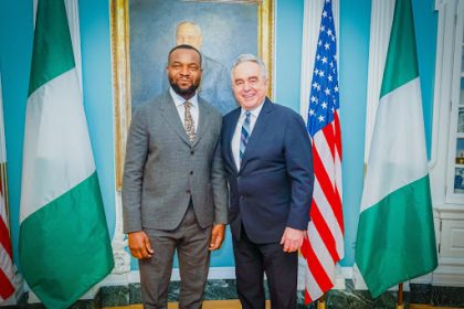 Nigeria's Minister of Communications, Innovation, and Digital Economy, Bosun Tijani and US Deputy Secretary of State Kurt Campbell.