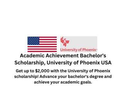 University of Phoenix Academic Achievement Bachelor's Scholarship - Up to $2,000 for eligible students to support degree completion.