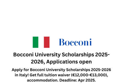 Bocconi University Scholarships 2025-2026