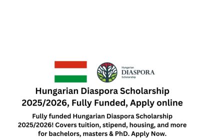 Hungarian Diaspora Scholarship 2025-2026, Fully Funded, Apply online