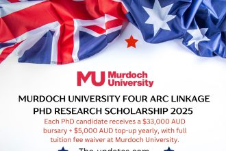 Fully funded Murdoch University PhD scholarships with a $33,000 AUD bursary, $5,000 AUD top-up per year, and full tuition waiver.