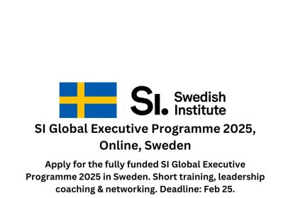 SI Global Executive Programme 2025, Online, Sweden