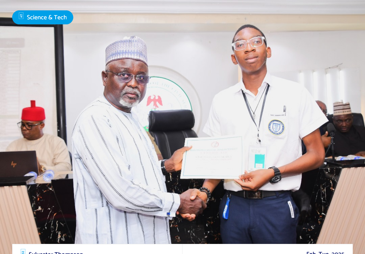 15-Year-Old Student Wins 2025 Young Nigerian Scientist Award – Voice of Nigeria