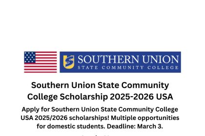 Southern Union State Community College Scholarship 2025-2026 USA