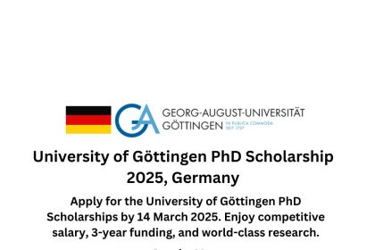 University of Göttingen PhD Scholarship 2025, Germany