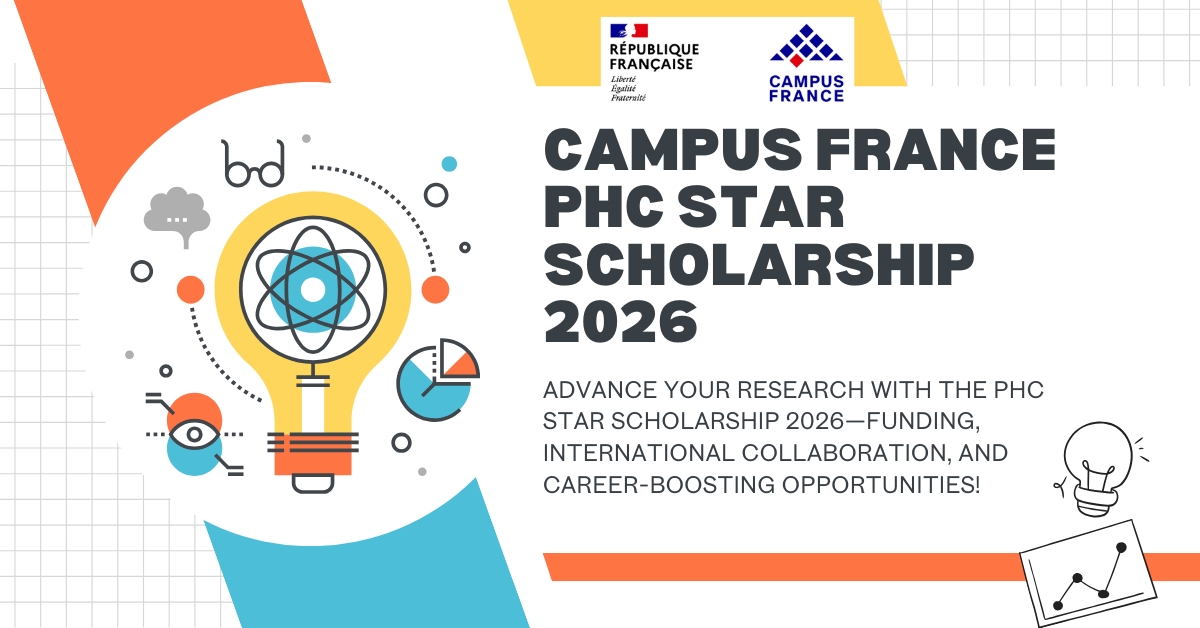 PHC Star Scholarship 2026 – Funding for researchers in France and South Korea to collaborate on scientific and technological projects.