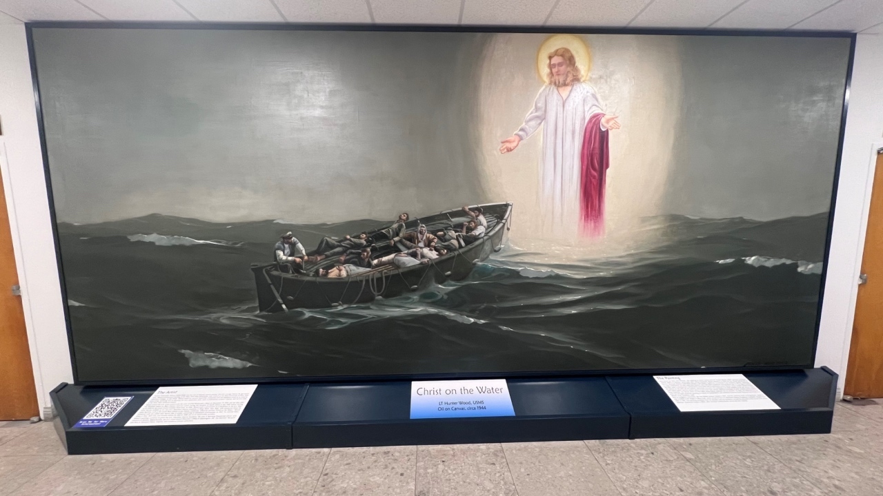 Duffy hangs replica of controversial Jesus painting in DOT office