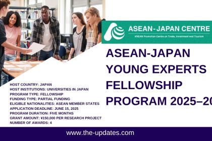 ASEAN-Japan Young Experts Fellowship Program 2025–2026 – Empowering researchers with funding and regional collaboration opportunities.