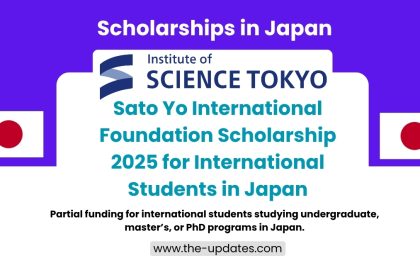 Sato Yo International Scholarship – Partial funding for international students studying undergraduate, master’s, or PhD programs in Japan.