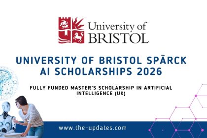 University of Bristol campus, representing fully funded Spärck AI Scholarships for international master's students in artificial intelligence.