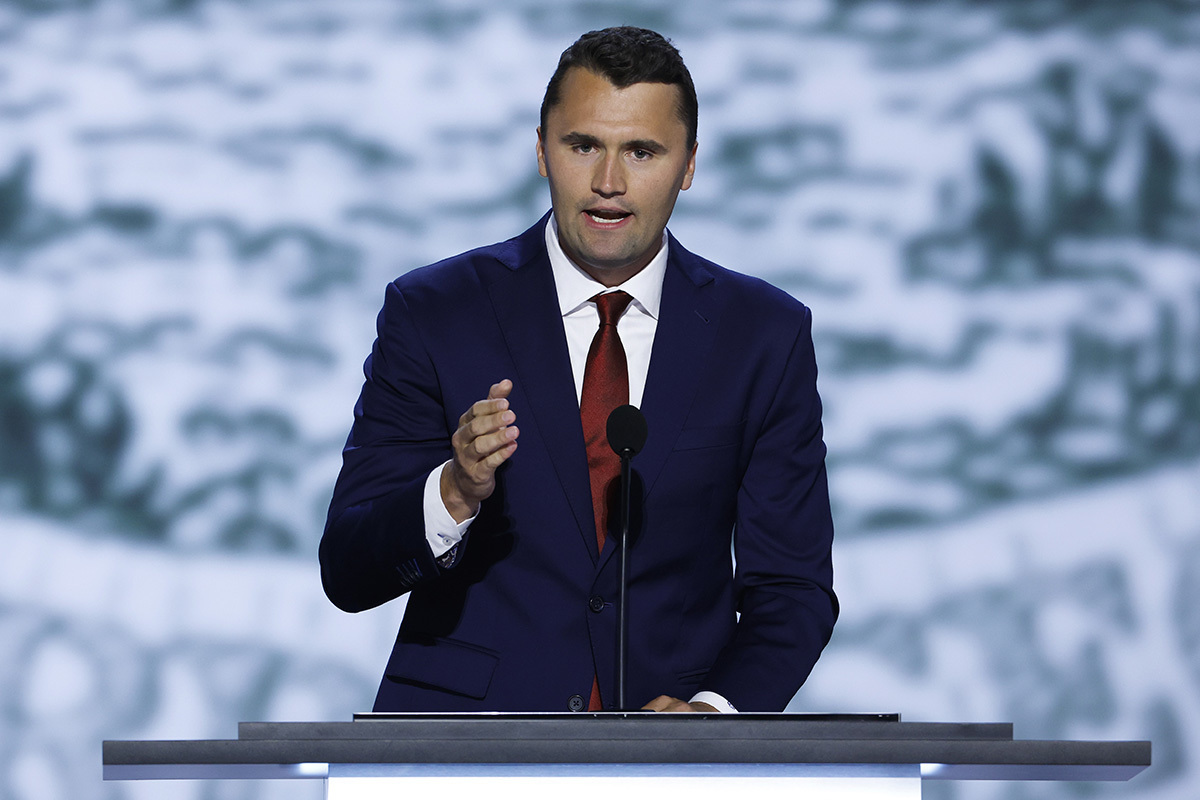 Charlie Kirk lauds young men's interest in attending church