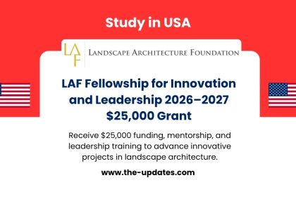 Landscape architecture professional presenting innovative project at a fellowship event, supported by the LAF Fellowship for Innovation and Leadership.