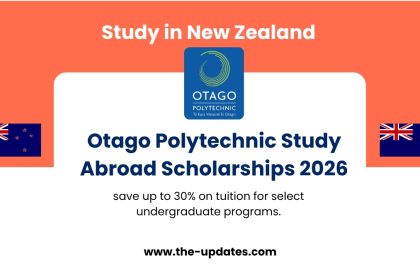 Otago Polytechnic Study Abroad Scholarships 2026 – Save up to 30% on tuition fees for international students in New Zealand.