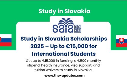 International students studying in Slovakia with scholarship benefits including monthly stipend, tuition waiver, and visa support.