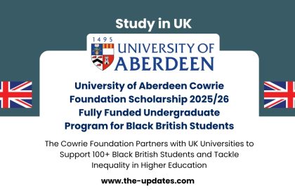 University of Aberdeen campus – Fully funded Cowrie Foundation Scholarship available for Black British undergraduate students in the UK