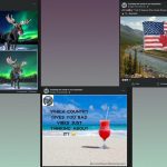 Example of recent posts from one of Bouzad's travel-themed pages on Facebook.