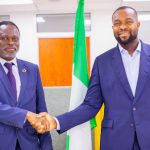 Dr. Bosun Tijani, Nigeria's Minister of Communications, Innovation, and Digital Economy, and Prof. Tshilidzi Marwala, Rector of United Nations University, on the sidelines of ICEGOV 2025.