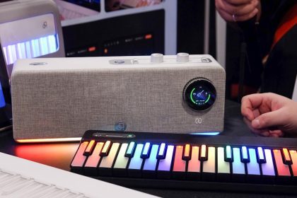 PartyStudio is a wireless MIDI speaker with 128 built-in instrument sounds