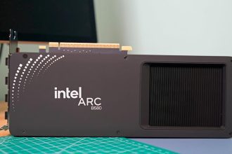 Intel Arc B580 label view